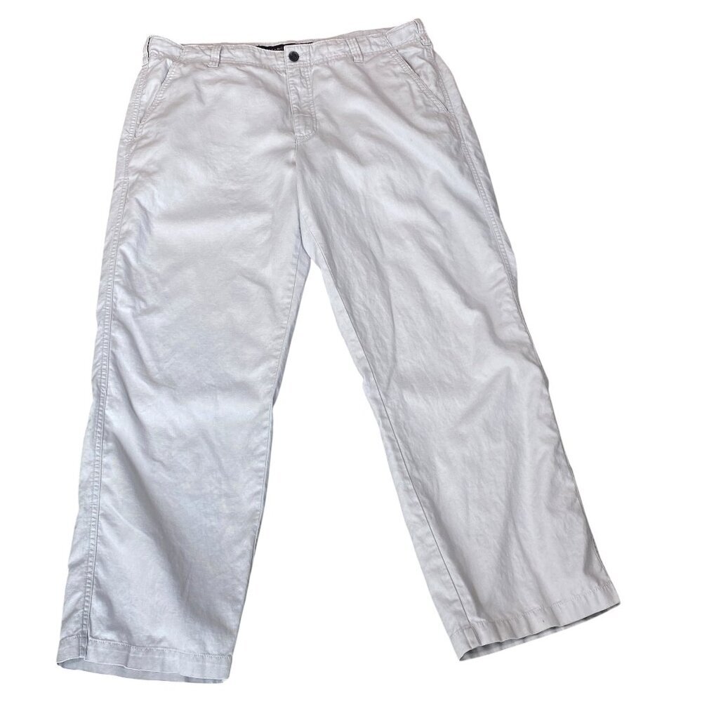 Marc Anthony Mens‎ Linen-Cotton Pants Sz 38x30" Light Gray #267M